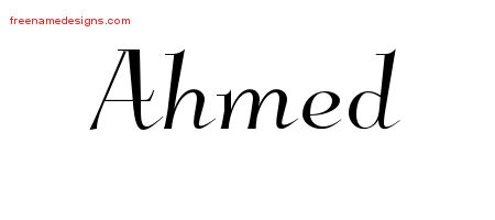 Elegant Name Tattoo Designs Ahmed Download Free
