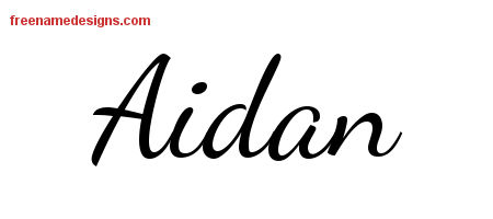 Lively Script Name Tattoo Designs Aidan Free Download