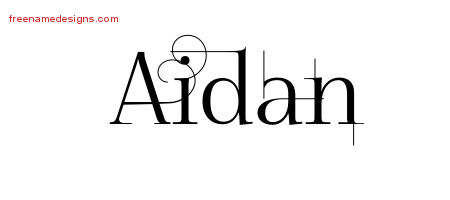 Decorated Name Tattoo Designs Aidan Free Lettering