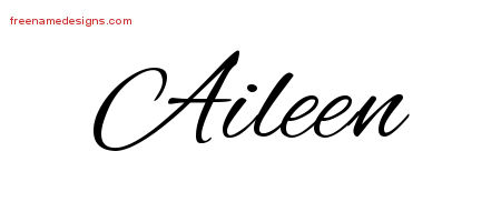 Cursive Name Tattoo Designs Aileen Download Free