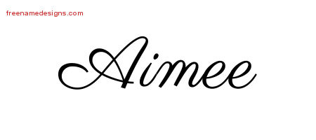 Classic Name Tattoo Designs Aimee Graphic Download