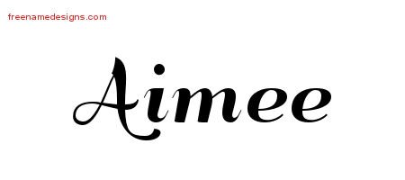 Art Deco Name Tattoo Designs Aimee Printable