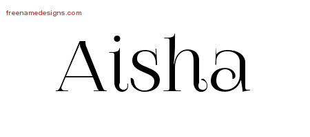 Vintage Name Tattoo Designs Aisha Free Download