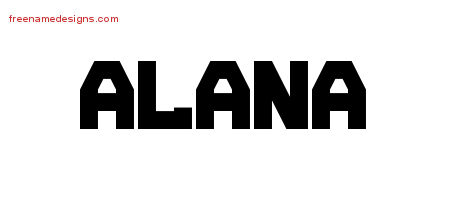 Titling Name Tattoo Designs Alana Free Printout