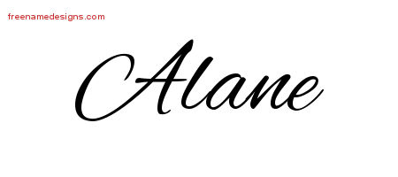 Cursive Name Tattoo Designs Alane Download Free