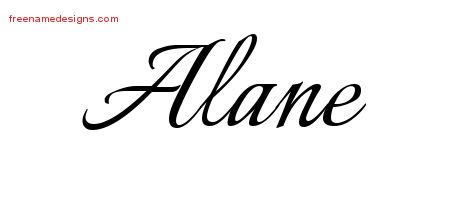 Calligraphic Name Tattoo Designs Alane Download Free
