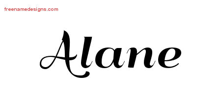 Art Deco Name Tattoo Designs Alane Printable