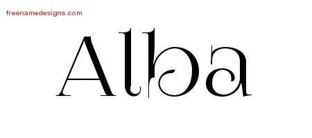 Vintage Name Tattoo Designs Alba Free Download