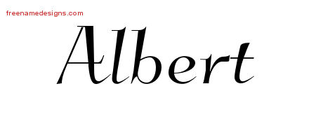 Elegant Name Tattoo Designs Albert Free Graphic