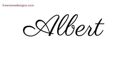 Classic Name Tattoo Designs Albert Graphic Download