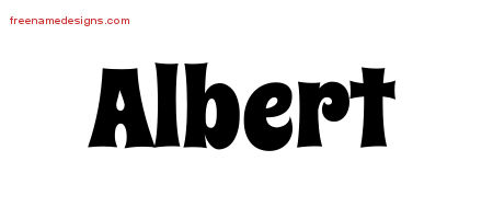 Groovy Name Tattoo Designs Albert Free Lettering