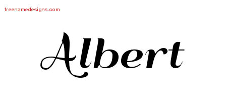 Art Deco Name Tattoo Designs Albert Printable