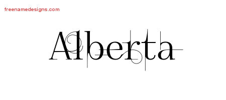 Decorated Name Tattoo Designs Alberta Free