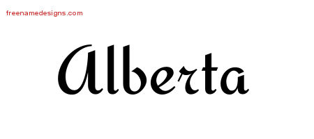 Calligraphic Stylish Name Tattoo Designs Alberta Download Free