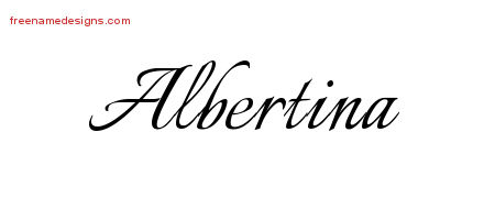 Calligraphic Name Tattoo Designs Albertina Download Free