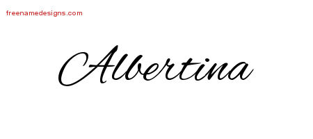 Cursive Name Tattoo Designs Albertina Download Free