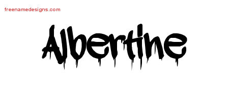 Graffiti Name Tattoo Designs Albertine Free Lettering