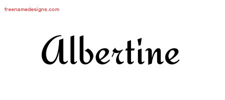 Calligraphic Stylish Name Tattoo Designs Albertine Download Free