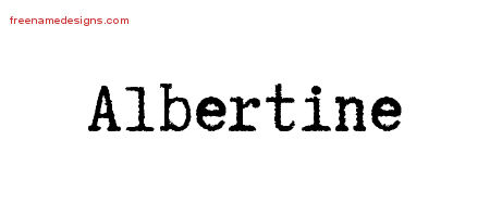 Typewriter Name Tattoo Designs Albertine Free Download