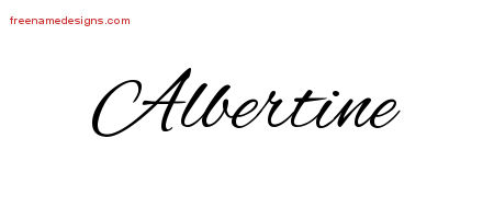 Cursive Name Tattoo Designs Albertine Download Free
