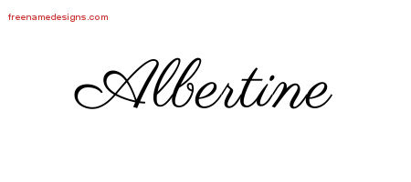 Classic Name Tattoo Designs Albertine Graphic Download