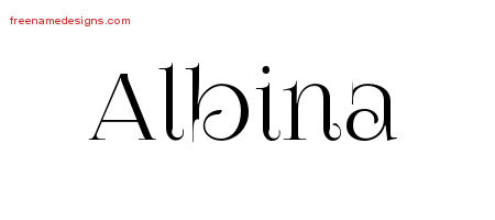 Vintage Name Tattoo Designs Albina Free Download