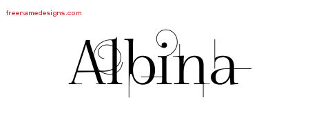 Decorated Name Tattoo Designs Albina Free
