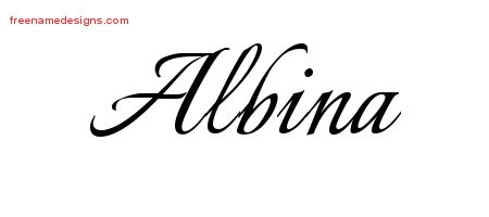 Calligraphic Name Tattoo Designs Albina Download Free