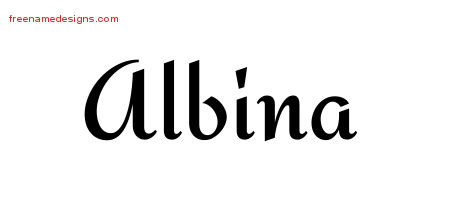 Calligraphic Stylish Name Tattoo Designs Albina Download Free