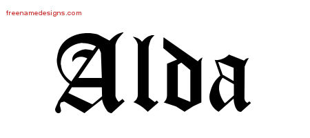 Blackletter Name Tattoo Designs Alda Graphic Download