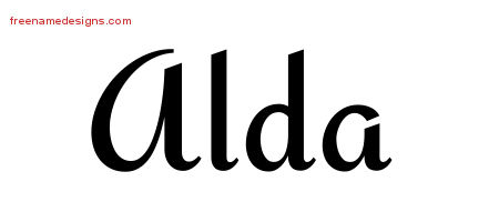 Calligraphic Stylish Name Tattoo Designs Alda Download Free