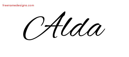 Cursive Name Tattoo Designs Alda Download Free