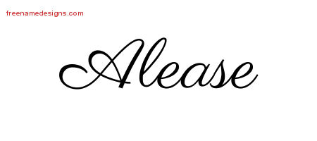 Classic Name Tattoo Designs Alease Graphic Download