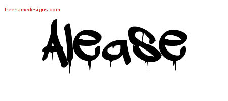 Graffiti Name Tattoo Designs Alease Free Lettering