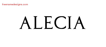 Regal Victorian Name Tattoo Designs Alecia Graphic Download