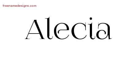 Vintage Name Tattoo Designs Alecia Free Download