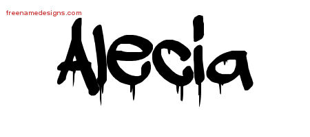 Graffiti Name Tattoo Designs Alecia Free Lettering