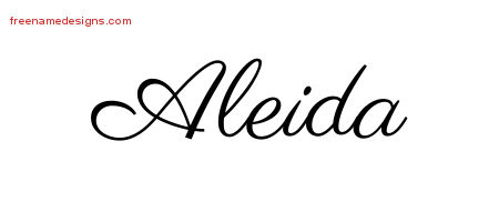 Classic Name Tattoo Designs Aleida Graphic Download