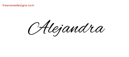 Cursive Name Tattoo Designs Alejandra Download Free