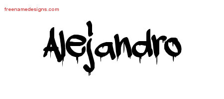 Graffiti Name Tattoo Designs Alejandro Free