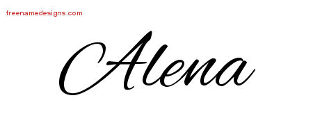 Cursive Name Tattoo Designs Alena Download Free