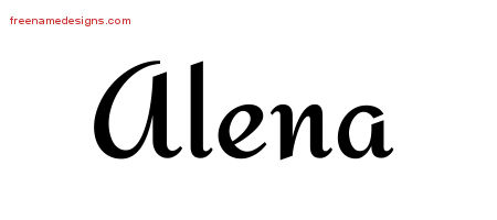 Calligraphic Stylish Name Tattoo Designs Alena Download Free