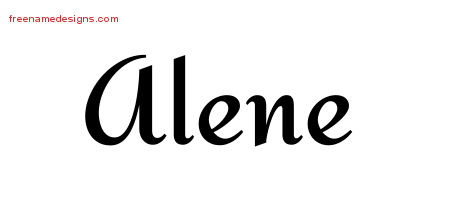 Calligraphic Stylish Name Tattoo Designs Alene Download Free