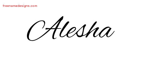 Cursive Name Tattoo Designs Alesha Download Free