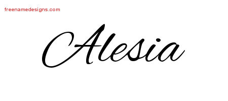 Cursive Name Tattoo Designs Alesia Download Free