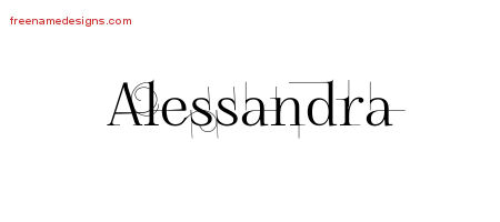 Decorated Name Tattoo Designs Alessandra Free