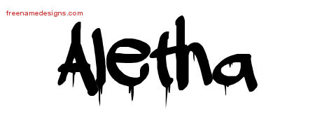 Graffiti Name Tattoo Designs Aletha Free Lettering