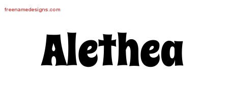 Groovy Name Tattoo Designs Alethea Free Lettering