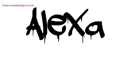 Graffiti Name Tattoo Designs Alexa Free Lettering