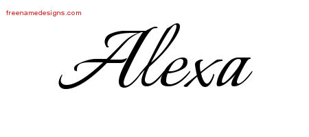 Calligraphic Name Tattoo Designs Alexa Download Free